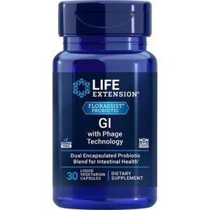 Life Extension Florassist Probiotikum GI s technologií Phage, probiotika, 30 tekutých rostlinných kapslí Doplněk stravy