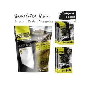 Adventure Menu - Samoohřevný SET 3x30 g + 2x60 g + Zipper bag