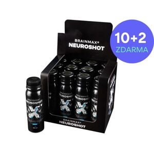 BrainMax NeuroShot, 100 ml, 12 ks Nootropický shot pro soustředění, energii a výkon bez crashe, doplněk stravy