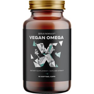 BrainMax Vegan Omega 3, 90 softgel kapslí Veganský omega 3 olej získaný z mikrořas v rostlinných kapslích, doplněk stravy