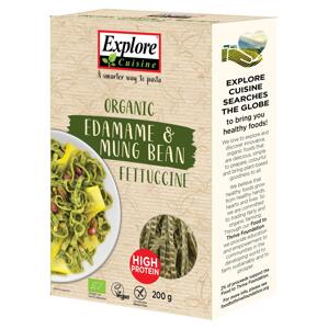 Explore Cuisine Edamame & Mung Bean Fettuccine, 200 g Pouze dvě čistě rostlinné složky, skvělá chuť a perfektní textura