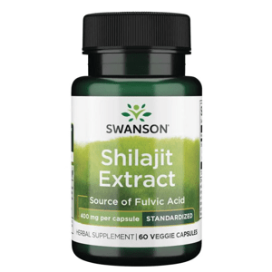 Swanson Shilajit Extrakt - 400 mg, 60 rostlinných kapslí