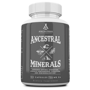 Ancestral Supplements Ancestral Supplements, Ancestral Minerals, komplex minerálů, 180 kapslí, 30 dávek Doplněk stravy