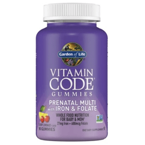 Garden of Life Vitamin Code Prenatal with Iron & Folate, multivitamin s železem a kyselinou listovou, podpora v těhotenství, 90 gumových bonbónů Doplněk stravy