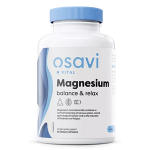 Osavi Magnesium balance & relax, Hořčík+ B6 + zinek, 90 rostlinných kapslí Doplněk stravy