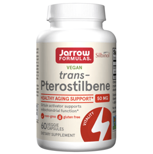 Jarrow Formulas trans-Pterostilben, trans-pterostilben, 50 mg, 60 rostlinných kapslí Doplněk stravy