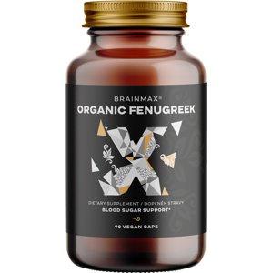 BrainMax Organic Fenugreek 700 mg, BIO Pískavice řecké seno, 90 rostlinných kapslí doplněk stravy