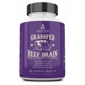 Ancestral Supplements Ancestral Supplements, Grass-fed Beef Brain, hovězí mozek, 180 kapslí, 30 dávek Doplněk stravy