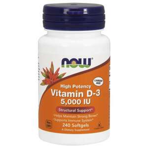 Now® Foods NOW Vitamin D3, 5000 IU, 240 softgel kapslí Doplněk stravy