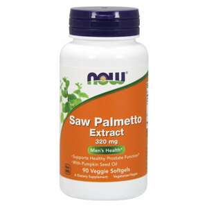 Now® Foods NOW Saw Palmetto (Serenoa plazivá) extrakt, 320 mg, 90 rostlinných softgel kapslí Doplněk stravy