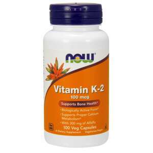 Now® Foods NOW Vitamin K2 jako MK-4, 100 ug, 100 rostlinných kapslí Doplněk stravy