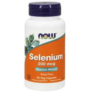Now® Foods NOW Selenium, 200 µg, 90 rostlinných kapslí Doplněk stravy