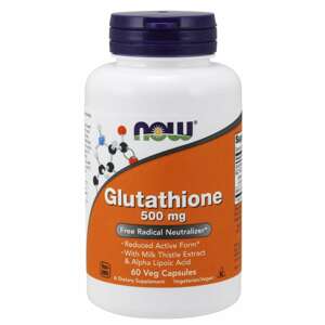 Now® Foods NOW Glutathione, redukovaný, 500 mg, 60 rostlinných kapslí Doplněk stravy