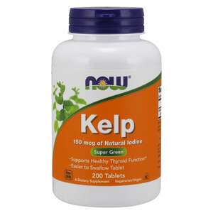 Now® Foods NOW Kelp, Přírodní Jód, 150 mcg, 200 tablet Doplněk stravy