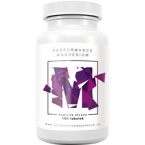 Performance Magnesium 1000 mg 100 tbl. (Hořčík + Vitamín B6) Nejlépe vstřebatelný hořčík bisglycinát MagChel® 53% DDD + Aktivní forma vitamínu B6 100% DDD, doplněk stravy