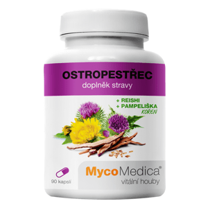 MycoMedica - Ostropestřec, 90 rostlinných kapslí Doplněk stravy