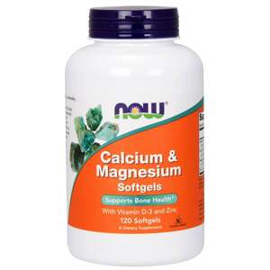 Now® Foods NOW Calcium & Magnesium, with Vitamin D-3 and Zinc, Vápník + Hořčík + Vitamin D3 a Zinek, 120 softgelových kapslí Doplněk stravy