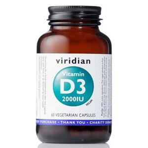 Viridian Vitamin D3 2000IU 60 kapslí Doplněk stravy