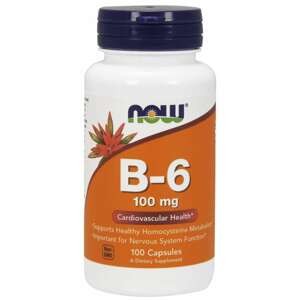 Now® Foods NOW Vitamin B6 Pyridoxin, 100 mg, 100 kapslí Doplněk stravy