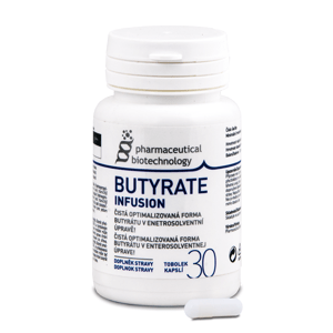 Pharmaceutical Biotechnology Butyrate Infusion 30 kapslí (Čistá forma butyrátu) Doplněk stravy