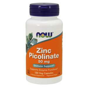 Now® Foods NOW Zinc Picolinate (zinek pikolinát), 50 mg, 120 rostlinných kapslí Doplněk stravy