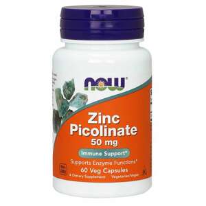 Now® Foods NOW Zinc Picolinate (zinek pikolinát), 50 mg, 60 rostlinných kapslí Doplněk stravy