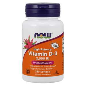 Now® Foods NOW Vitamin D3, 2000 IU, 240 softgel kapslí Doplněk stravy