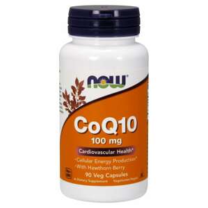 Now® Foods NOW CoQ10 (koenzym Q10) + Hloh, 100 mg, 90 rostlinných kapslí Doplněk stravy