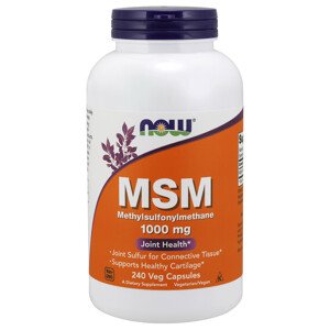 Now® Foods NOW MSM (Methylsulfonylmethan), 1000 mg, 240 rostlinných kapslí Doplněk stravy