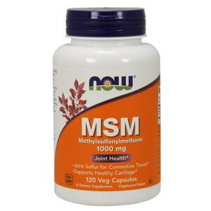 Now® Foods NOW MSM (Methylsulfonylmethan), 1000 mg, 120 rostlinných kapslí Doplněk stravy