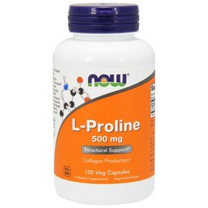 Now® Foods NOW L-Prolin, 500 mg, 120 rostlinných kapslí Doplněk stravy