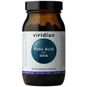 Viridian Folic Acid with DHA 90 kapslí Doplněk stravy, *CZ-BIO-001 certifikát