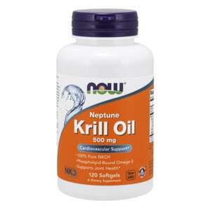 Now® Foods NOW Krill Oil Neptune (olej z krilu), 500 mg, 120 softgel kapslí Doplněk stravy