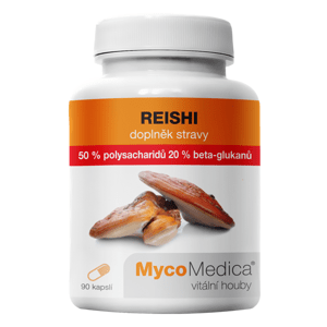 MycoMedica - Reishi 50% ve vysoké koncentraci, 90 rostlinných kapslí Doplněk stravy