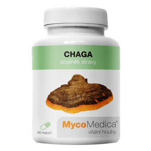 MycoMedica - Chaga v optimální koncentraci, 90 rostlinných kapslí Doplněk stravy