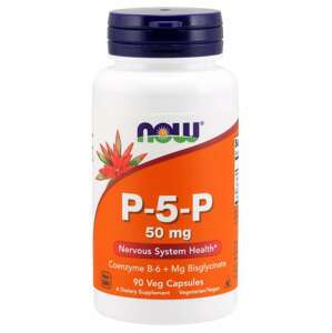 Now® Foods NOW Vitamin B6 P-5-P, 50mg, (vitamin B6 v aktivní formě), 90 rostlinných kapslí Doplněk stravy