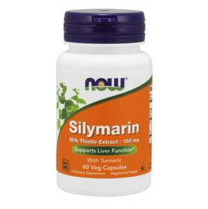 Now® Foods NOW Milk Thistle Extract (extrakt z ostropestřce s kurkumou), 150 mg (Silymarin 120 mg), 60 rostlinných kapslí Doplněk stravy