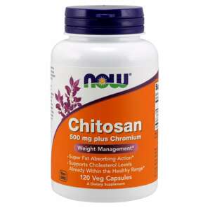 Now® Foods NOW Chitosan, 500 mg Plus chromium, 120 veg kapslí Doplněk stravy