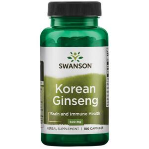 Swanson Korean Ginseng (korejský ženšen), 500 mg 100 kapslí Doplněk stravy