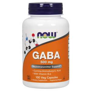 Now® Foods NOW GABA (kyselina gama-aminomáselná) 500 mg + 2mg Vitamín B6, 100 kapslí Doplněk stravy