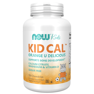 Now® Foods NOW Kid Cal, Orange, Vápník, Hořčík, Vitamín D pro děti, 100 bonbónů Doplněk stravy