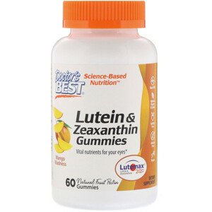 Doctor's Best Doctor’s Best Lutein & Zeaxanthin (zdraví očí), 60 gumových vegan bonbónů s příchutí manga Doplněk stravy