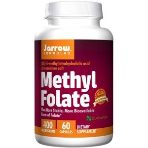 Jarrow Formulas Jarrow Methyl Folate (aktivní forma kyseliny listové), 400 mcg, 60 kapslí Doplněk stravy