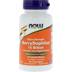 Now® Foods NOW BerryDophilus Extra Strength (probiotika pro děti), 50 žvýkacích pastilek Doplněk stravy