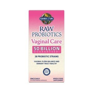 Garden of life Raw Probiotics vaginal care (probiotika pro ženy, vaginální péče), 50 mld. CFU, 38 kmenů, 30 rostlinných kapslí Doplněk stravy