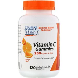Doctor's Best Doctor’s Best Vitamin C, 120 gumových vegan bonbónů s příchutí pomeranče Doplněk stravy