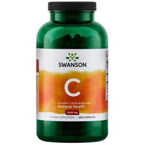Swanson Vitamin C + Extrakt z Šípků, 1000 mg, 250 kapslí Doplněk stravy