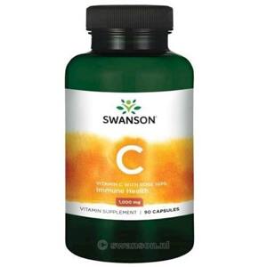 Swanson Vitamin C + Extrakt z Šípků, 1000 mg, 90 kapslí Doplněk stravy