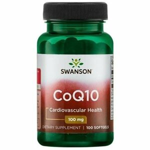 Swanson CoQ10 (Koenzym Q10), 100 mg, 100 softgelových kapslí Doplněk stravy