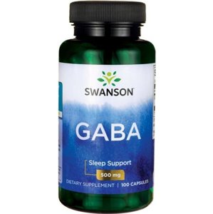 Swanson GABA (kyselina gama-aminomáselná), 500 mg, 100 kapslí Doplněk stravy